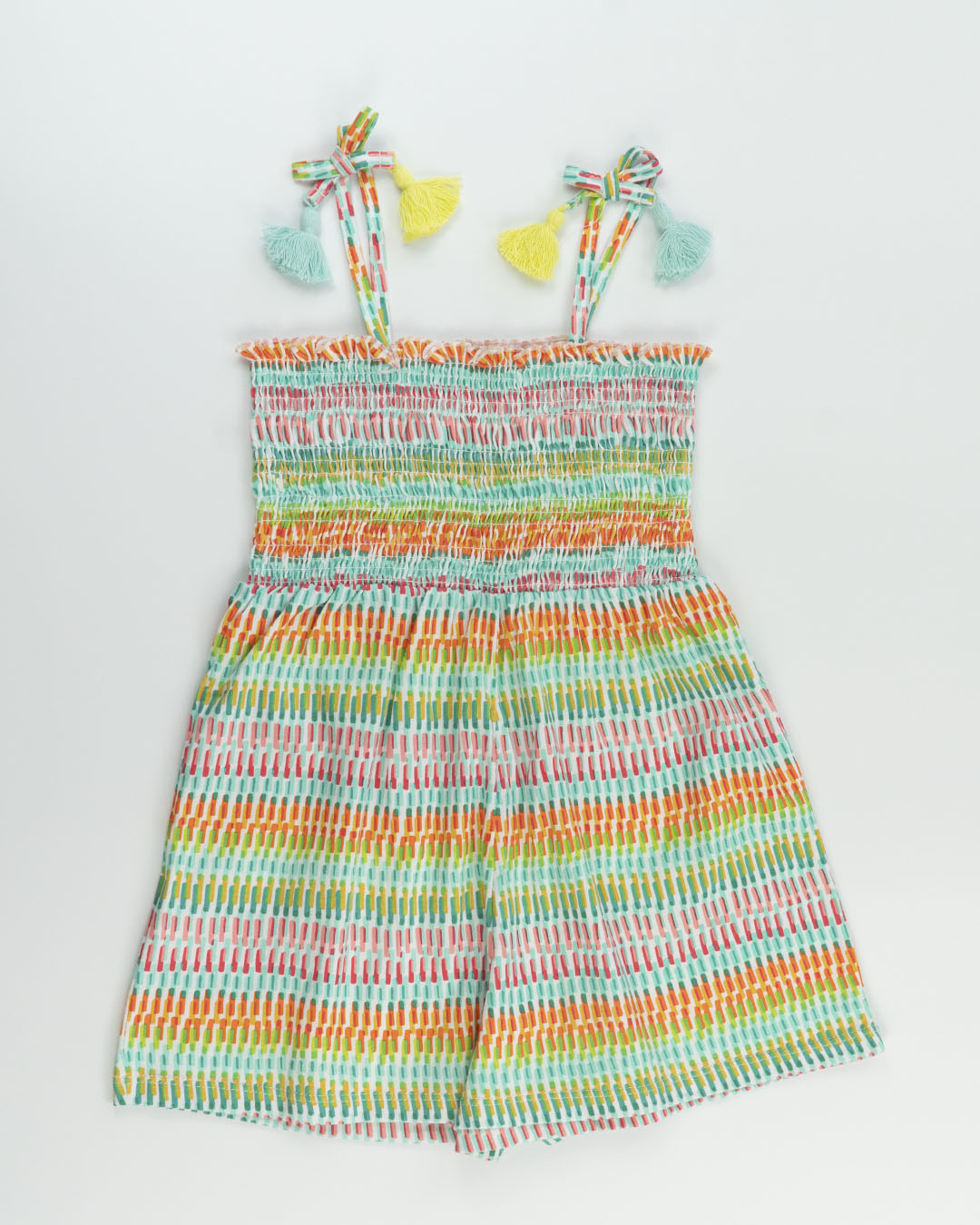 Tuta corta con nido d'ape e nappine MAYORAL