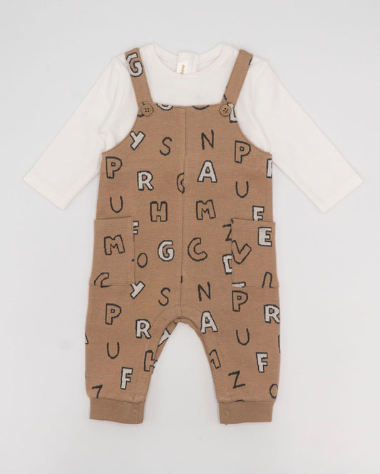 Tutina finta salopette con letterine MAYORAL