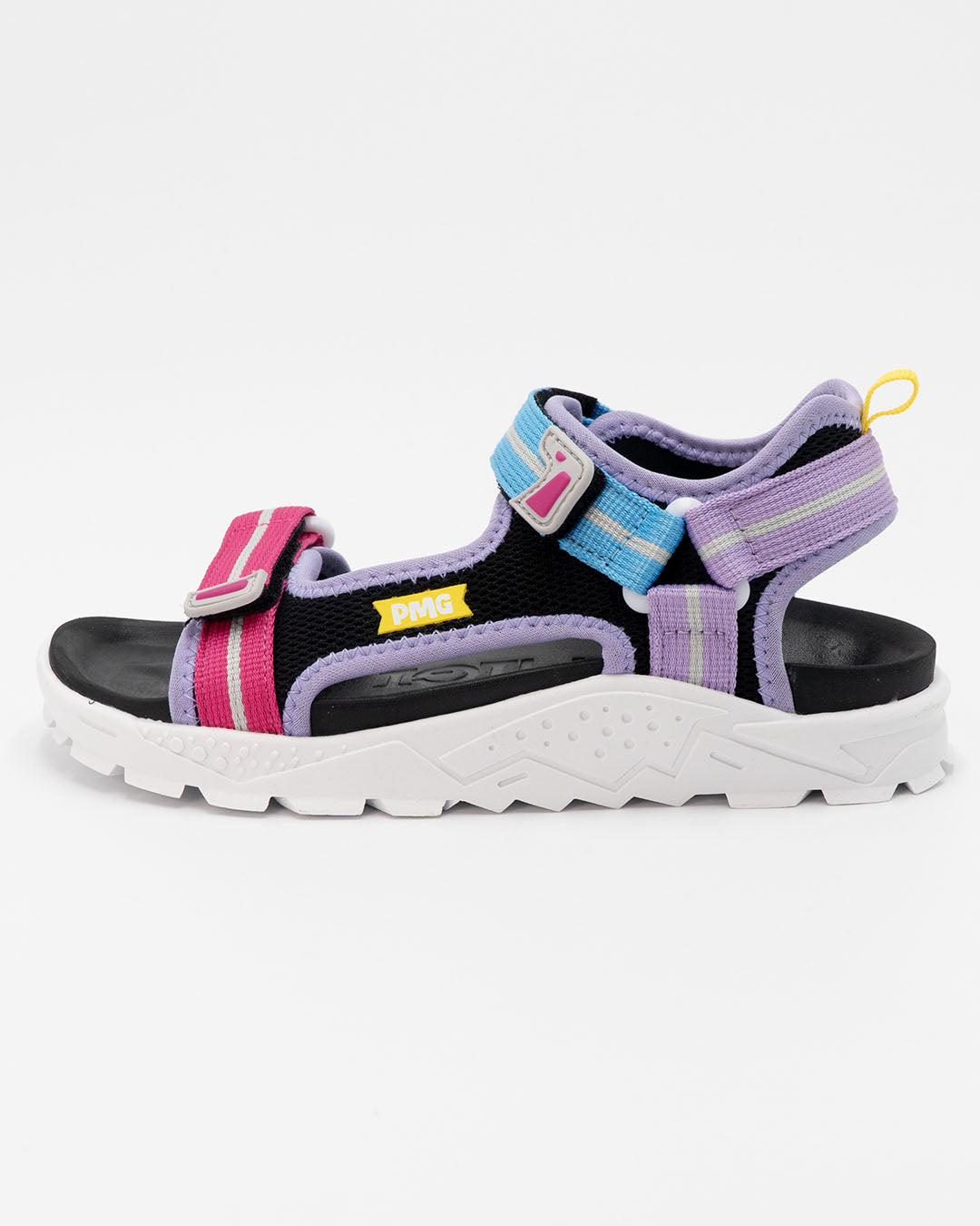 Sandalo multicolor con strappi