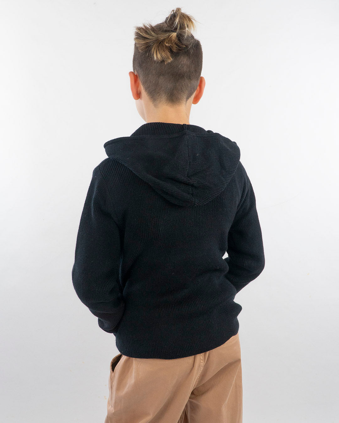 Cardigan a costine con zip e cappuccio I DO