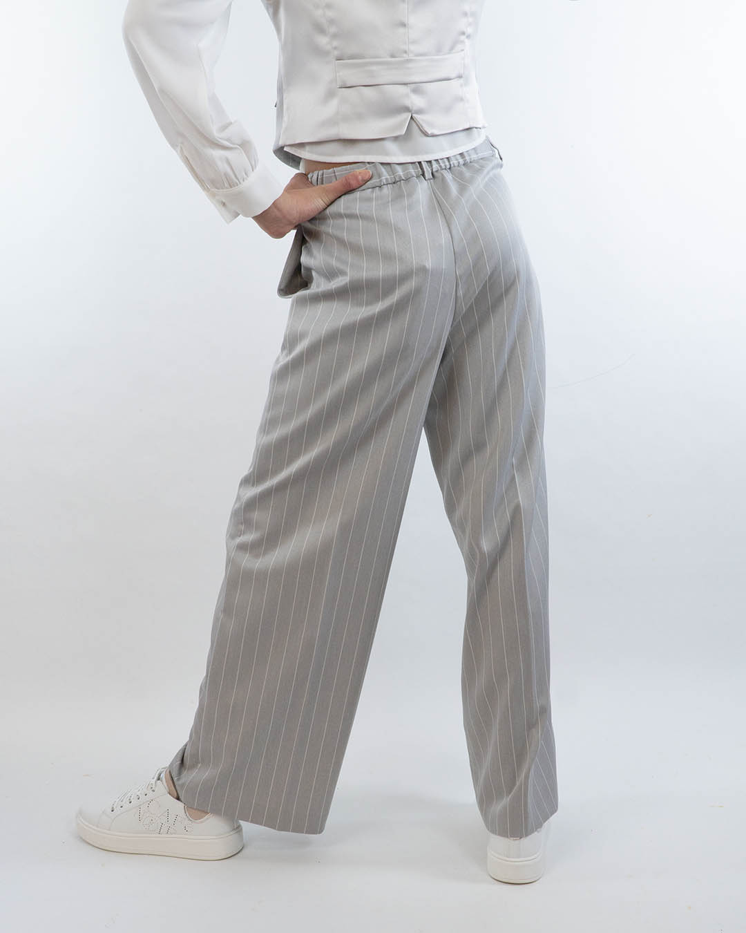 Pantaloni gessati a gamba larga KOCCA