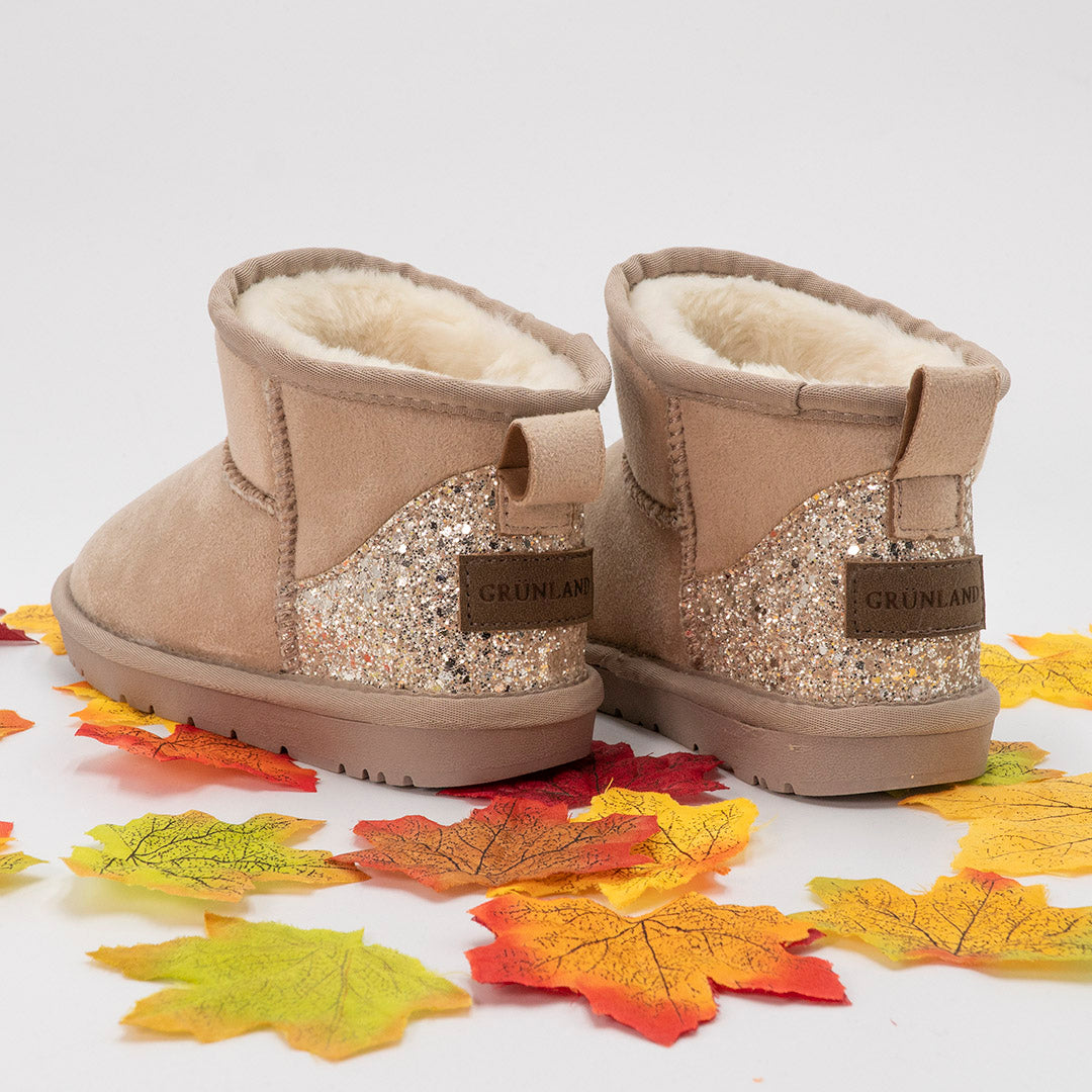 Boot foderato in ecopelliccia con glitter Bimbo