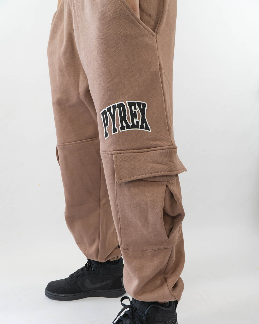 Pantalone cargo in felpa