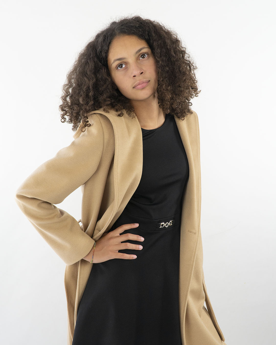 Cappotto in tessuto operato con cappuccio KOCCA