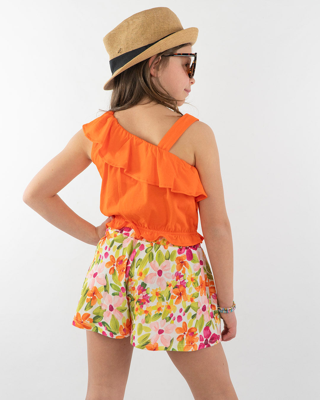 Completo con short in crepe