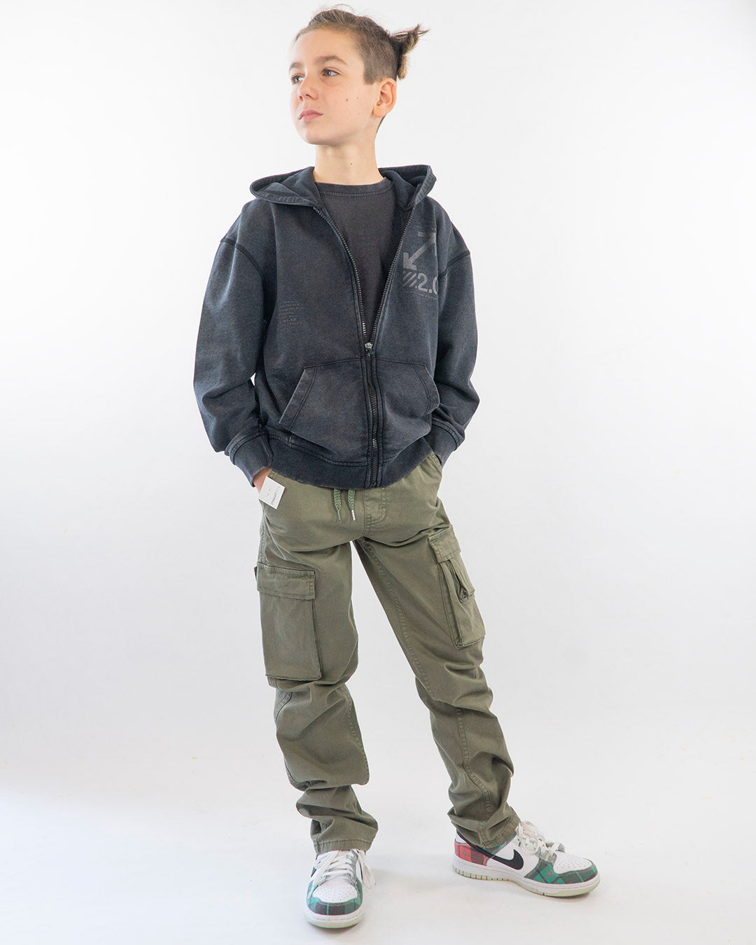 Pantaloni cargo con elastico in vita I DO