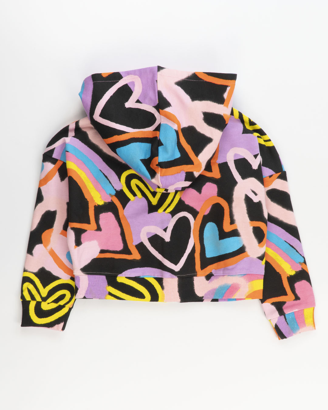 Felpa in cotone con cuori multicolor TUC TUC