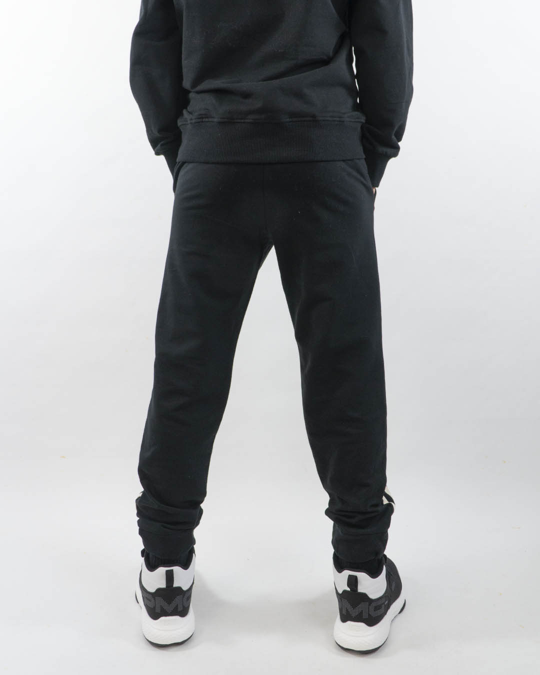 Pantaloni in felpa elasticizzata con bande