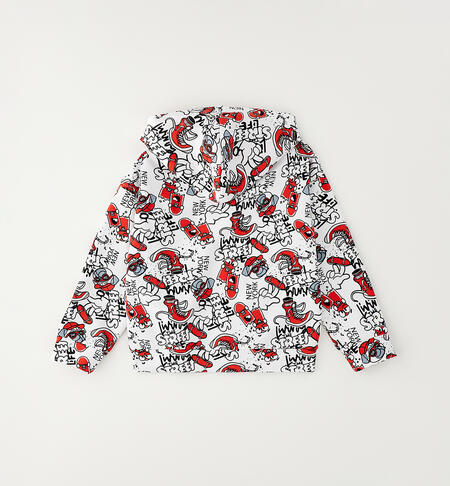 Felpa aperta in cotone con stampe I DO