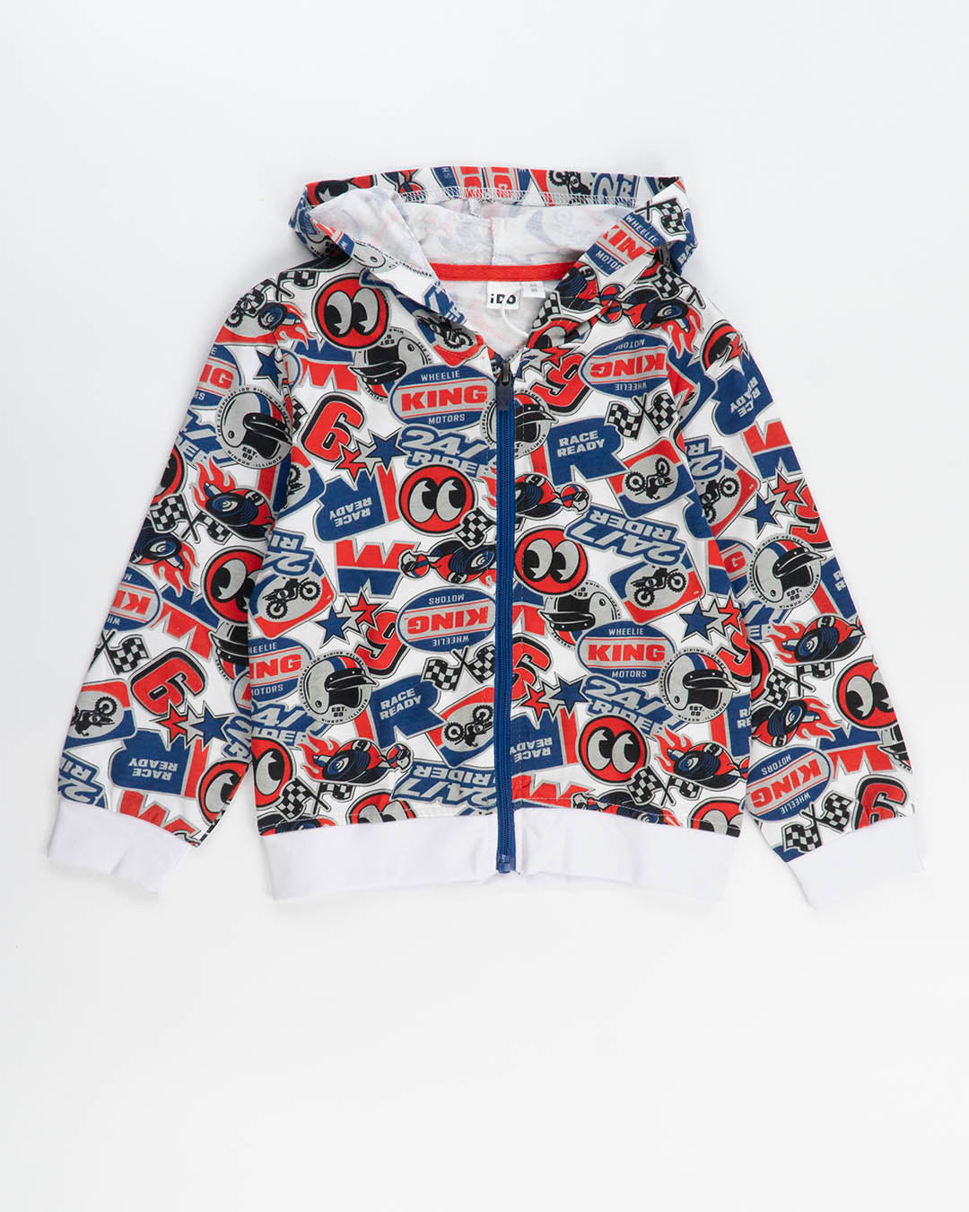 Tuta 2 pz. con zip a tema motori  I DO