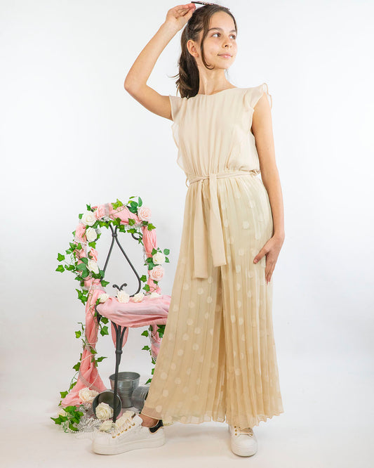 Tuta plissettata a pois con fusciacca I DO