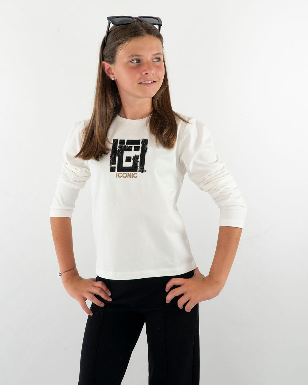 T-shirt ricamata con stampa Iconic MAYORAL