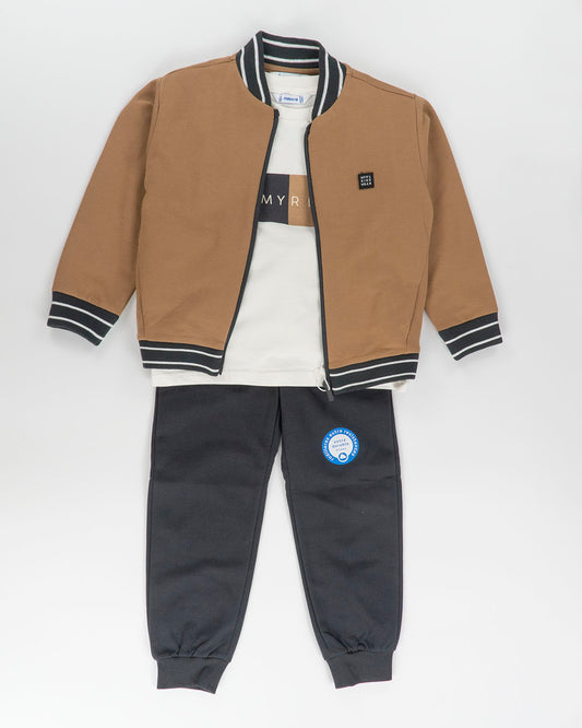 Tuta 3 pz. felpata stile college MAYORAL