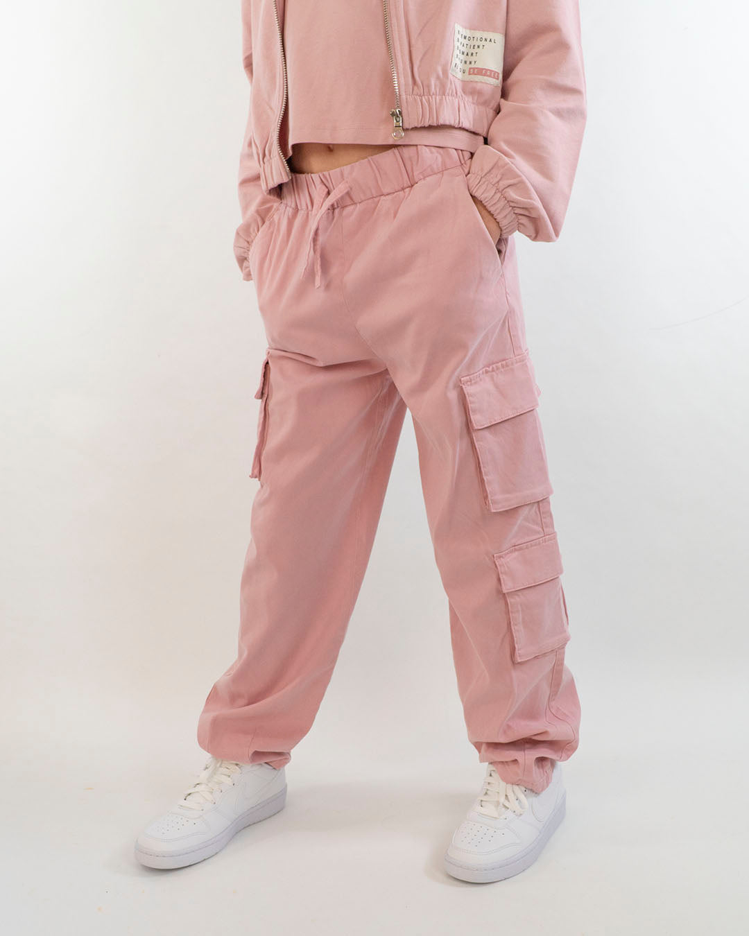 Pantalone cargo con elastico in vita I DO