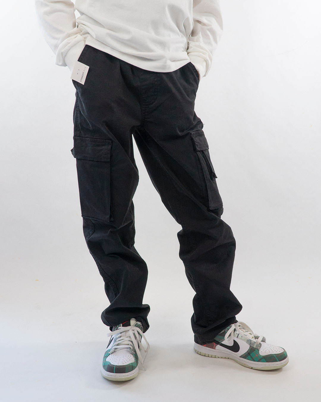Pantaloni cargo con elastico in vita I DO