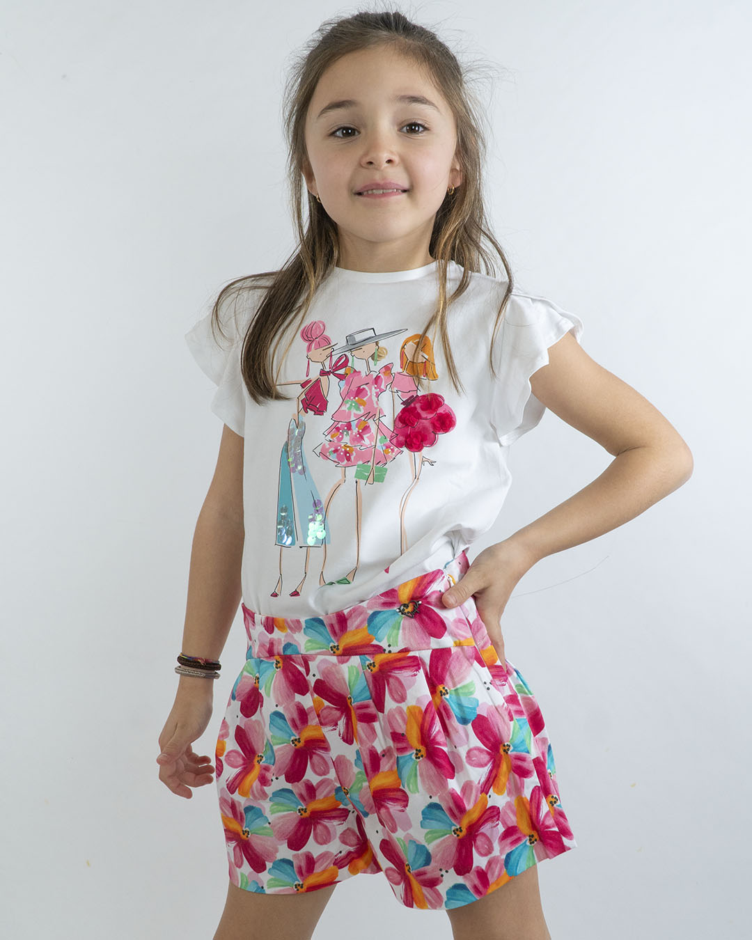 Shorts in tessuto a fiori MAYORAL