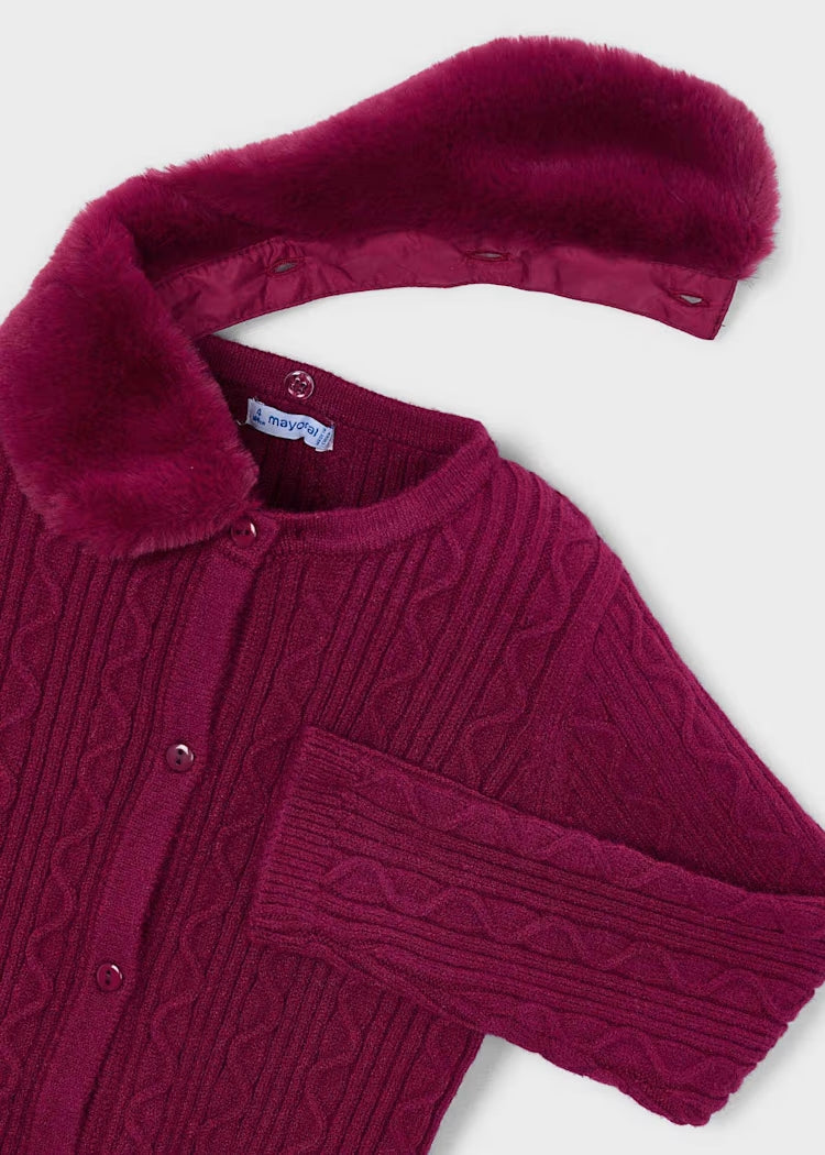 Cardigan con colletto in pelo art.4.324-47 MAYORAL