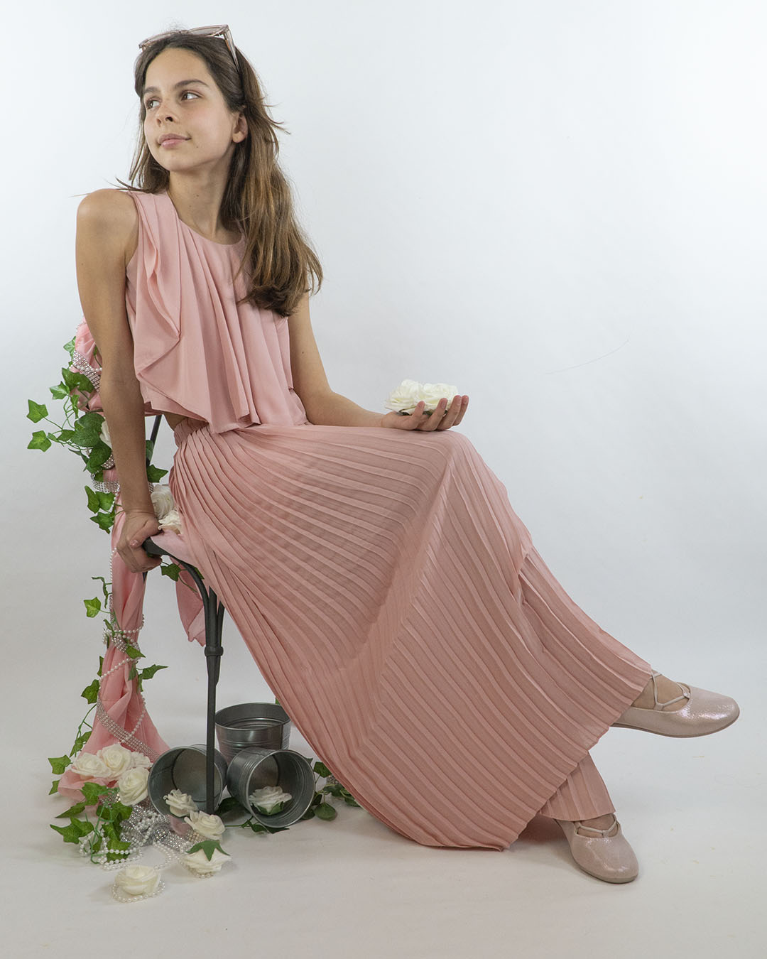 Completo con pantalone lungo plissè ABEL & LULA