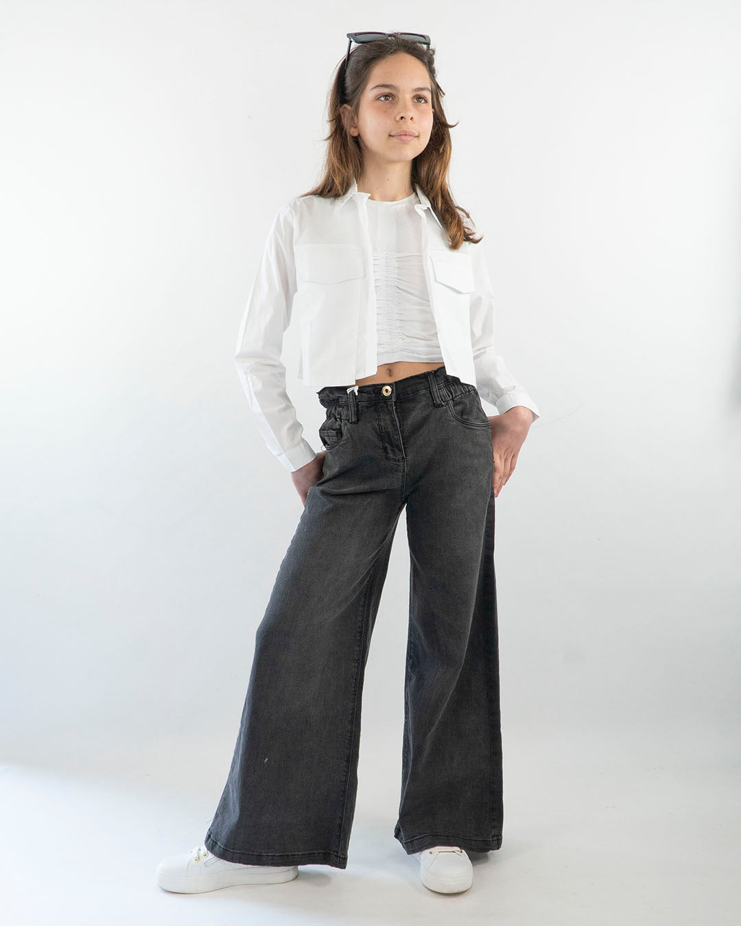 Jeans elasticizzato con gamba larga I DO