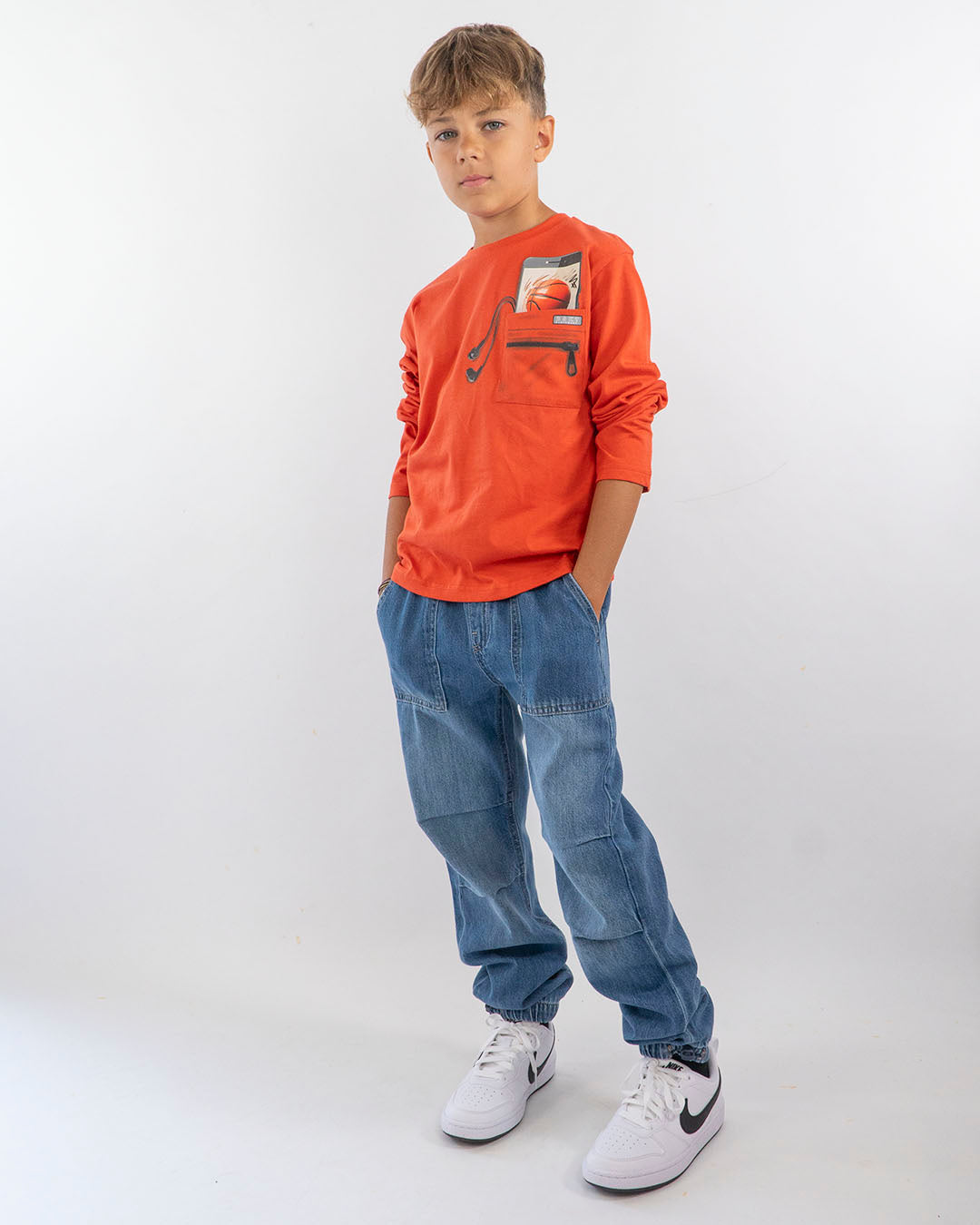 Jeans con elastico in cintura MAYORAL