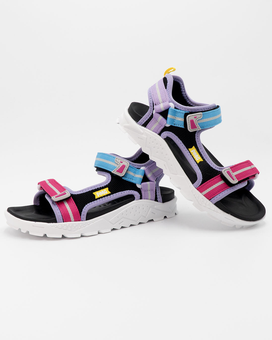 Sandalo multicolor con strappi