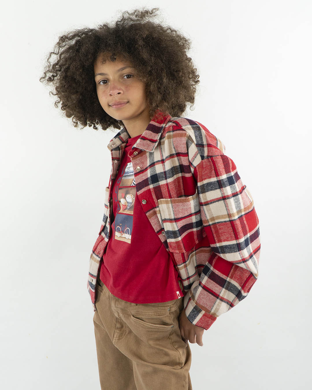 Camicia felpata bottoni