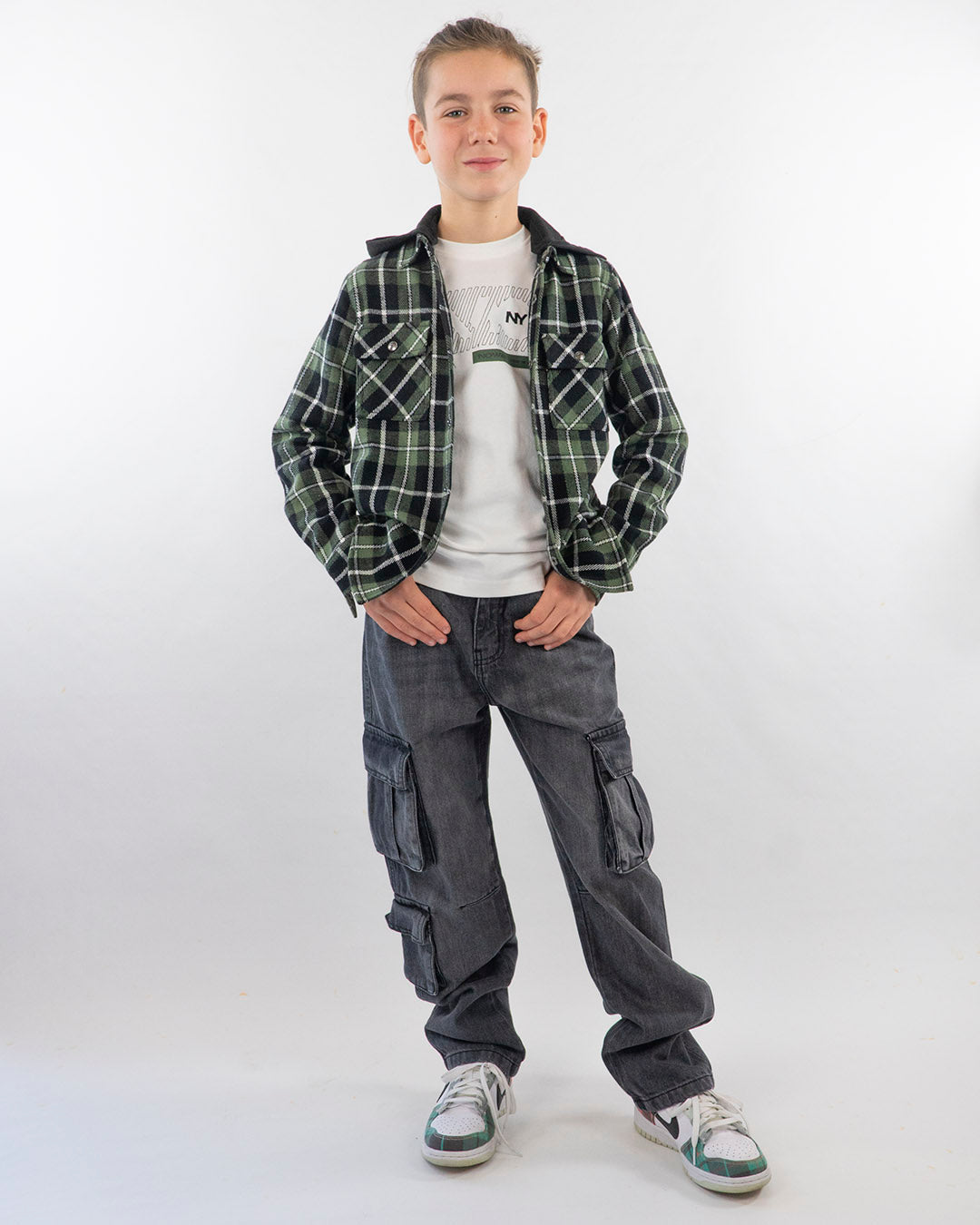 Jeans cargo con cintura regolabile I DO