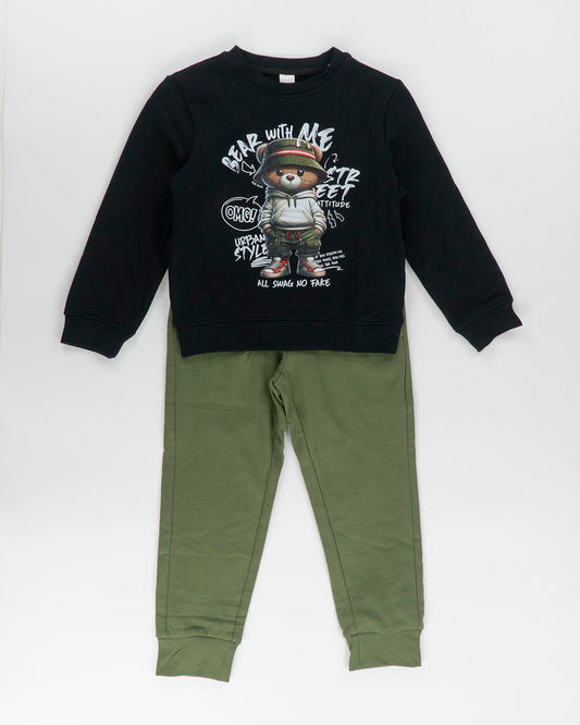 Tuta 2 pz. felpata con osetto urban style I DO