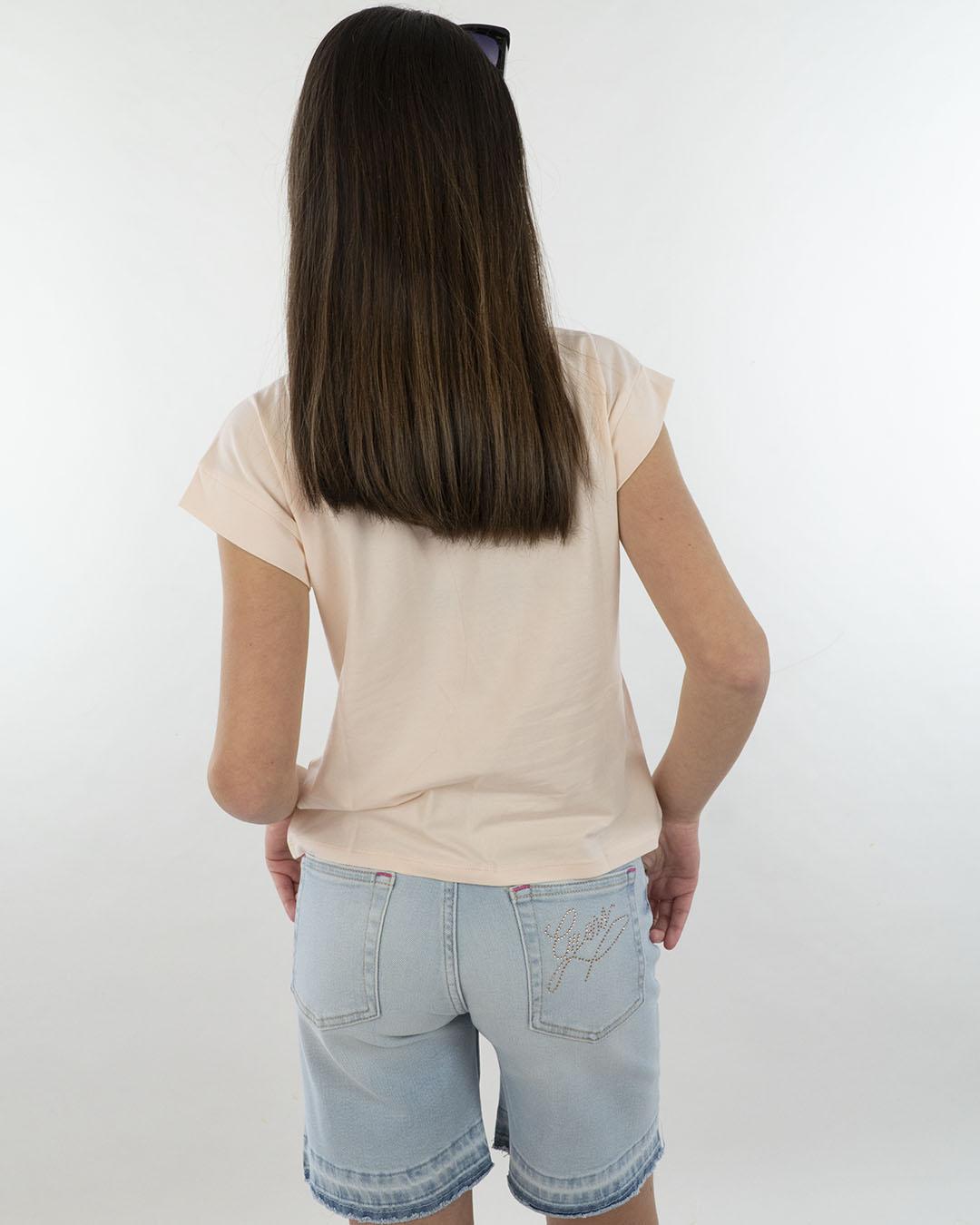 T-shirt con ciliegie glitterate GUESS