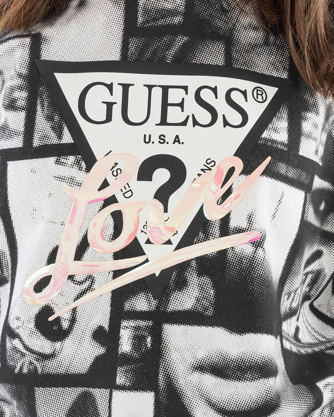 Felpa corta peso medio multistampa GUESS