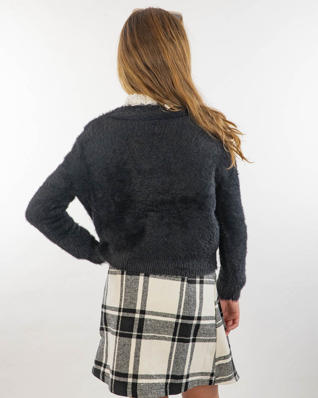 Cardigan corto con bottoni