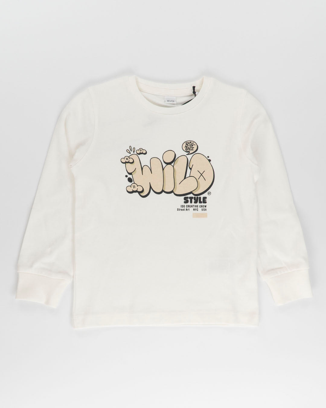 T-shirt manica lunga con scritta Wild style I DO