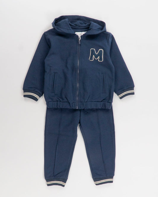 Tuta 2 pz. felpata con bordi rigati MAYORAL