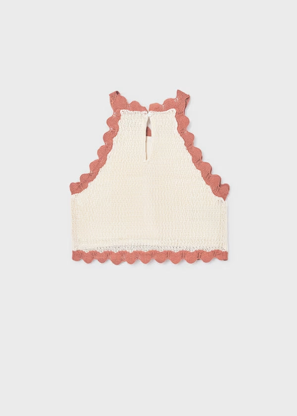 Top tricot con fiori applicati art.6021-34 MAYORAL