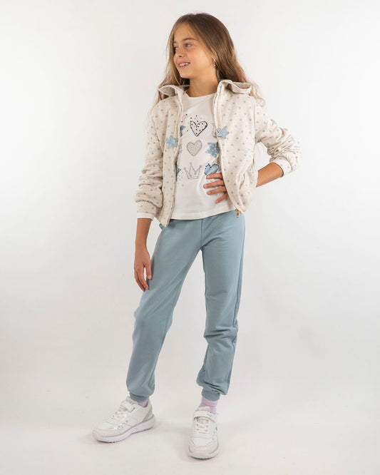 Tuta 3 pezzi con stelline glitterate MAYORAL