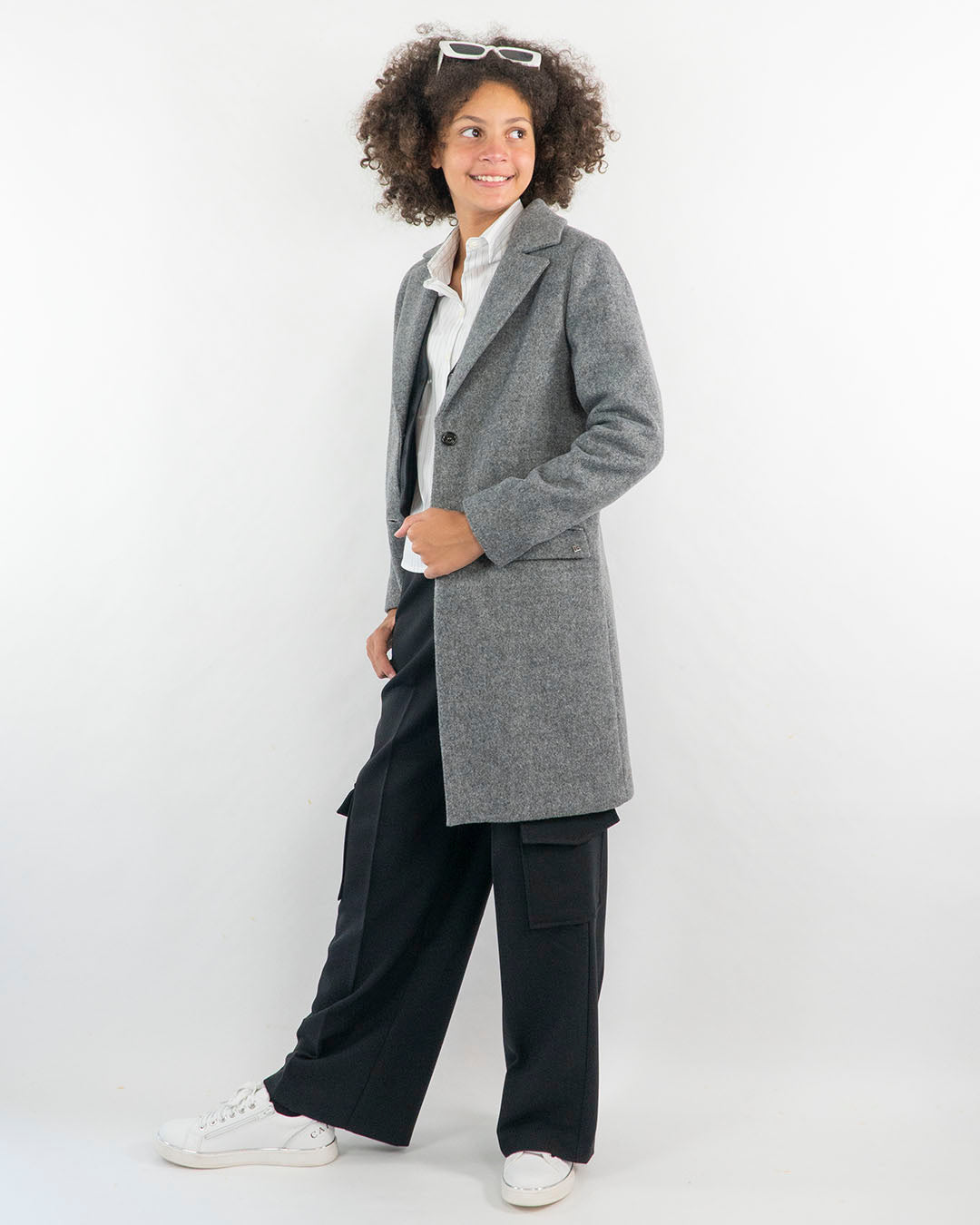 Cappotto in panno a due bottoni KOCCA