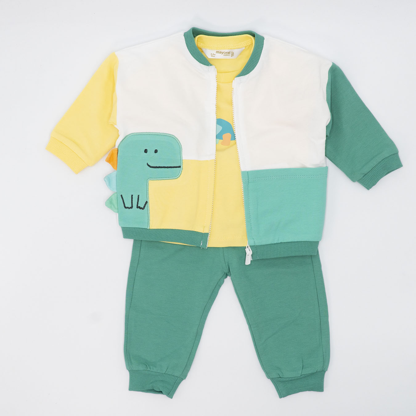 Tuta 3 pz. multicolor con dinosauri MAYORAL