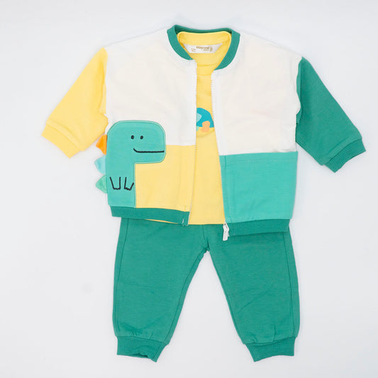 Tuta 3 pz. multicolor con dinosauri MAYORAL