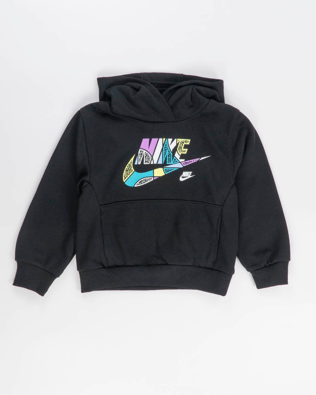 Tuta in cotone con cappuccio e logo colorato NIKE