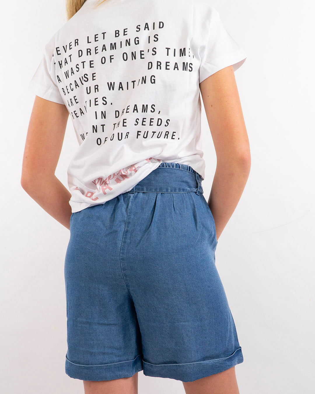 Shorts in tela jeans con fusciacca I DO