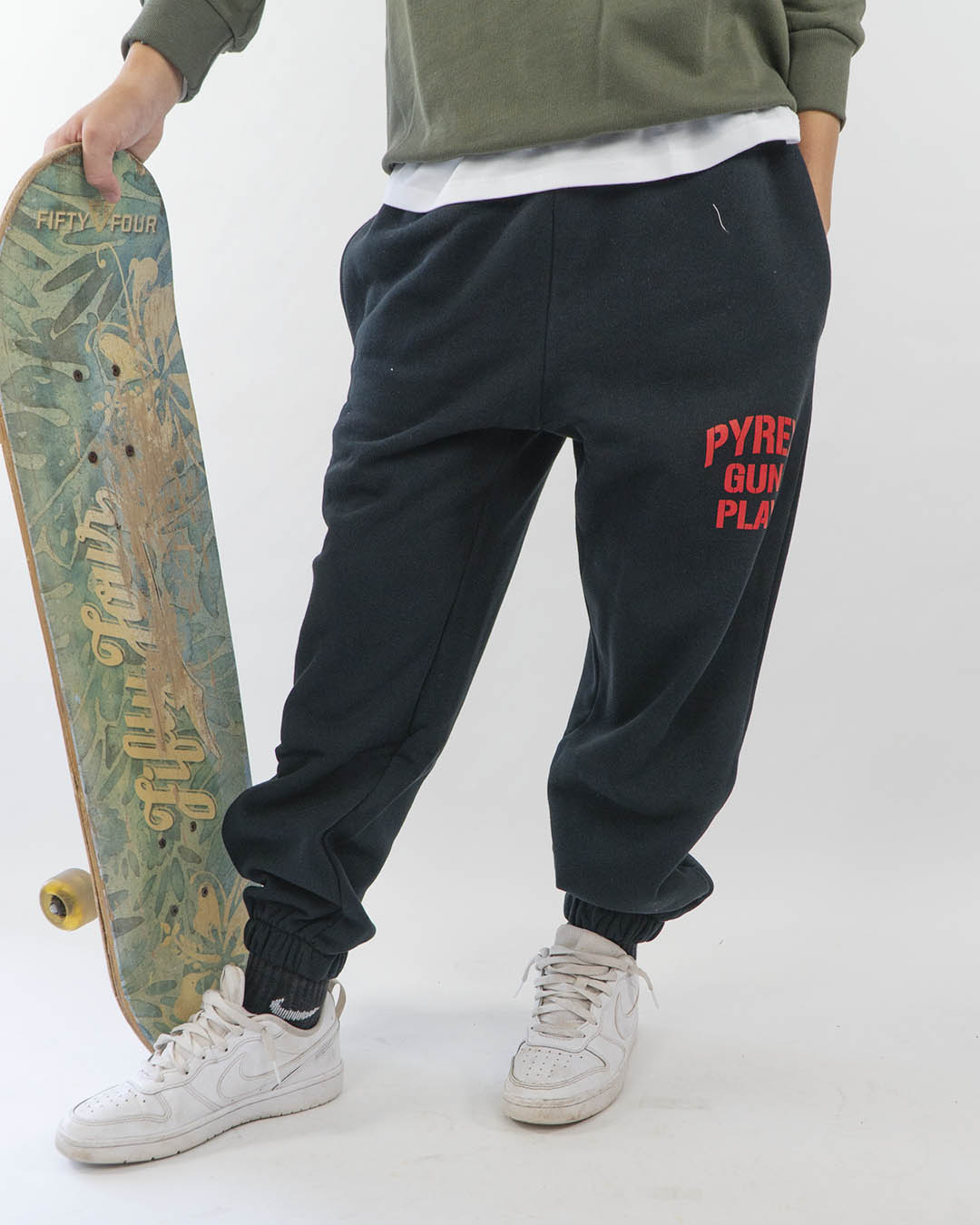 pantalone in felpa con stampa