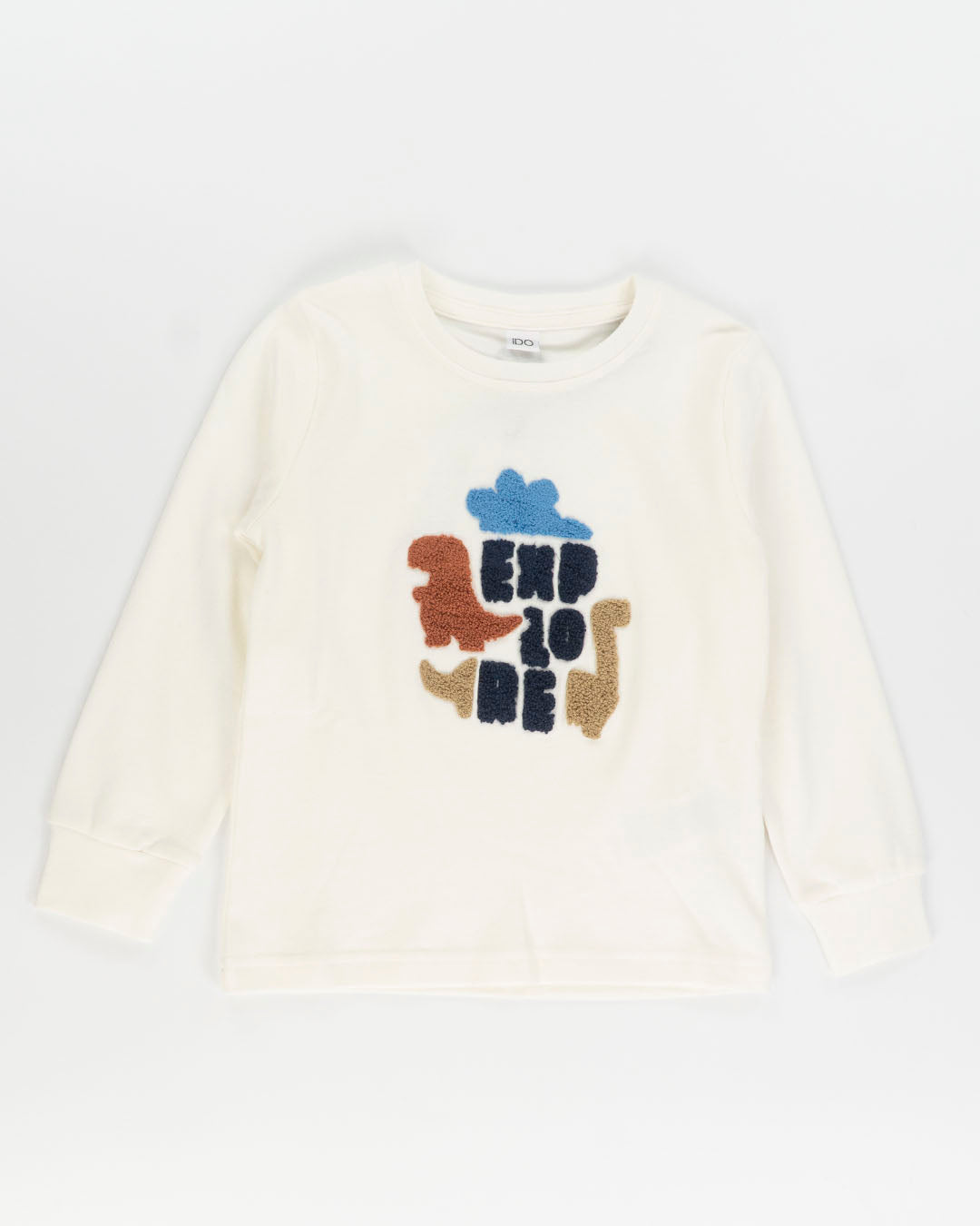 T-shirt manica lunga con dinosauri ricciolini I DO