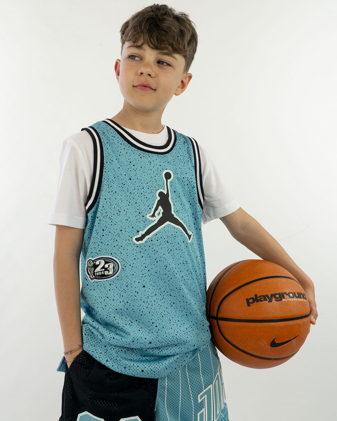 Canotta tipo basket con fantasia a puntini JORDAN