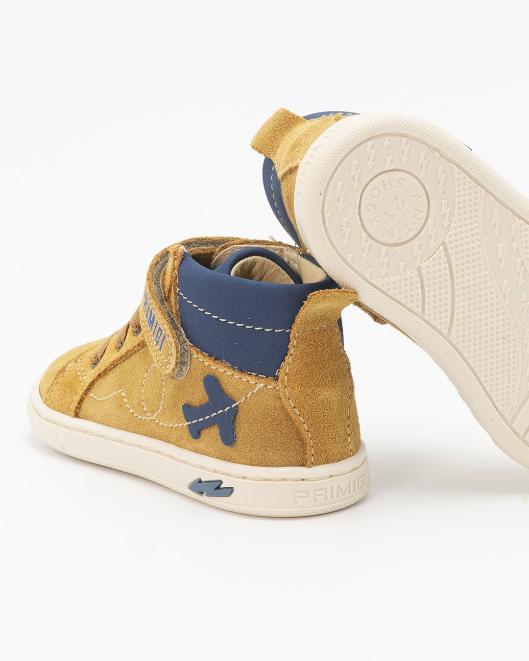 Scarpa scamosciata alta con aeroplanino PRIMIGI