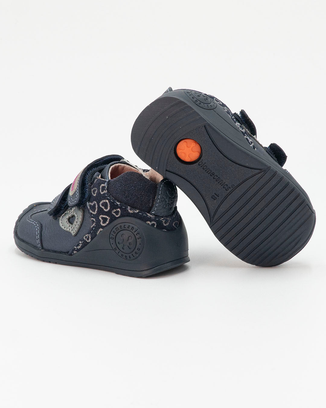 Scarpe primipassi in pelle con cuori BIOMECANICS