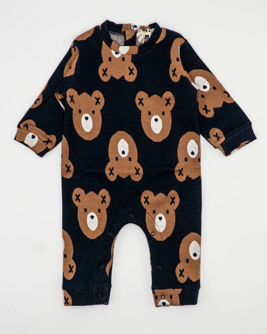 Tutina felpata senza piede con orsetti EMC