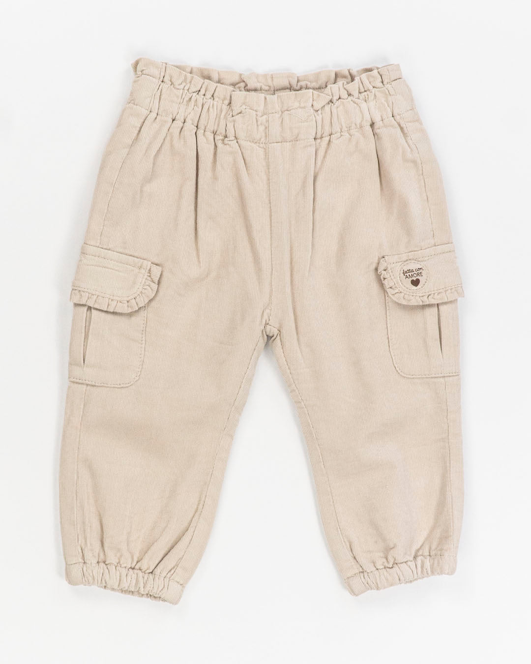 Pantaloni cargo in velluto rigato foderati I DO