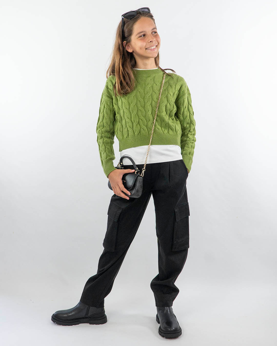Pantaloni cargo in rasatello di cotone I DO