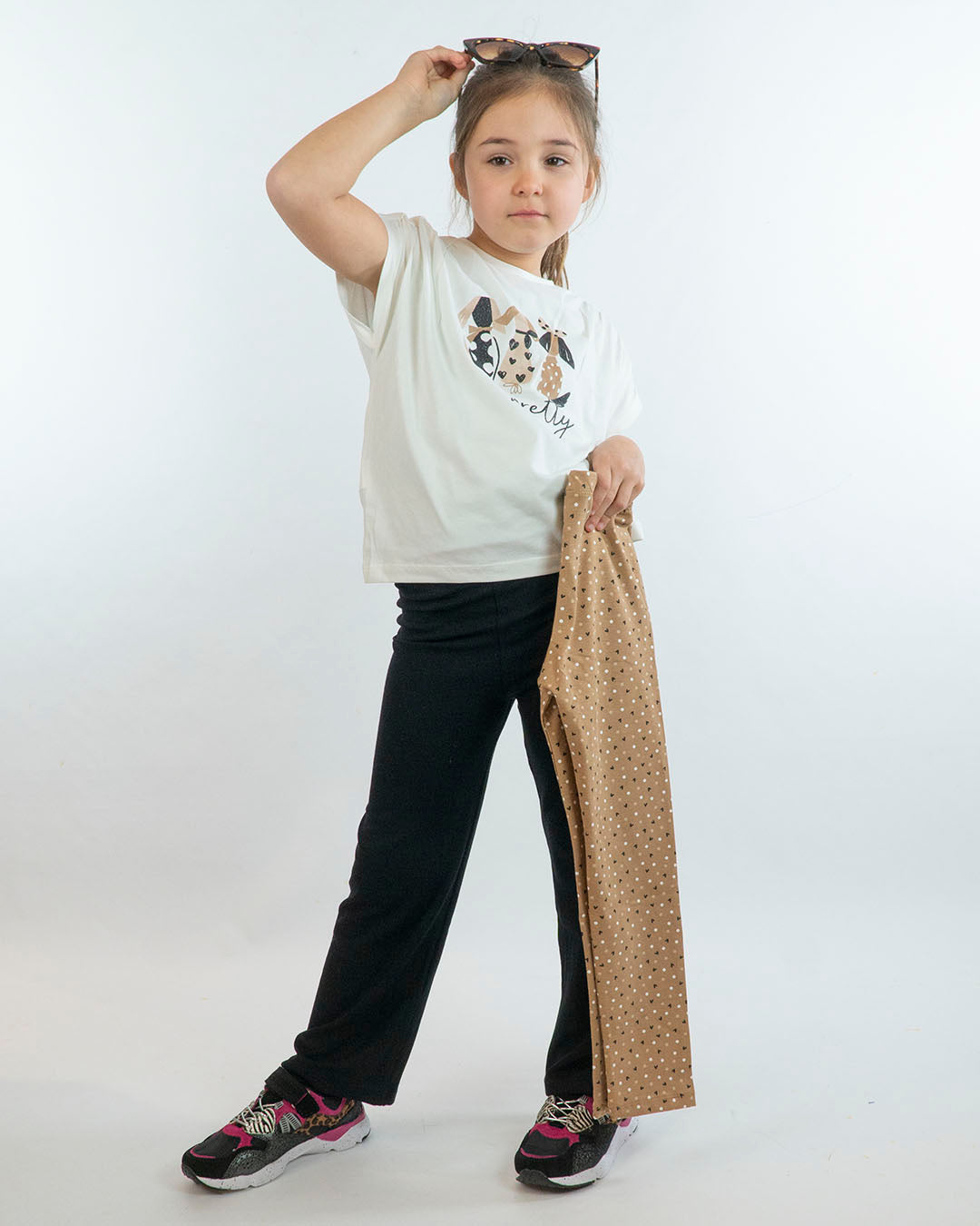 Completo con 2 leggings e t-shirt con cani MAYORAL