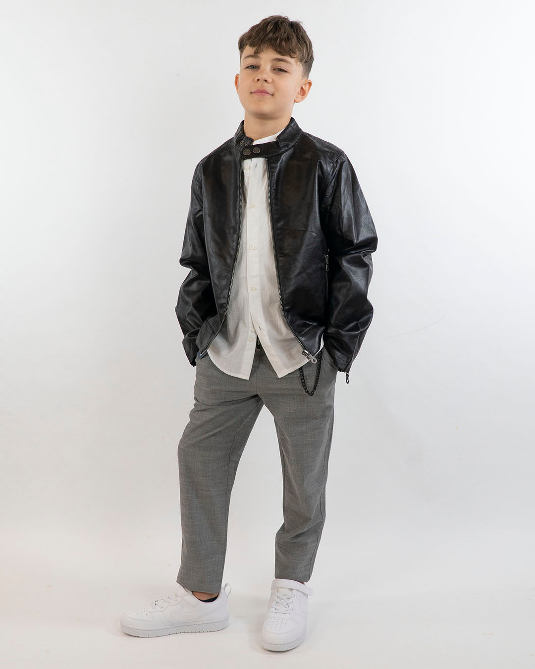 Giubbino in ecopelle con zip I DO